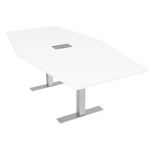 45.25 in W, 84 in L, 29 in H, Engineered Wood Top, White